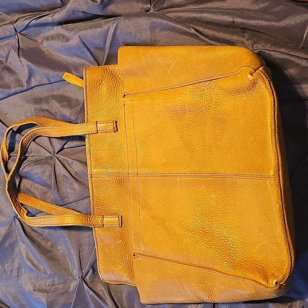 Brown Leather Tote Bag